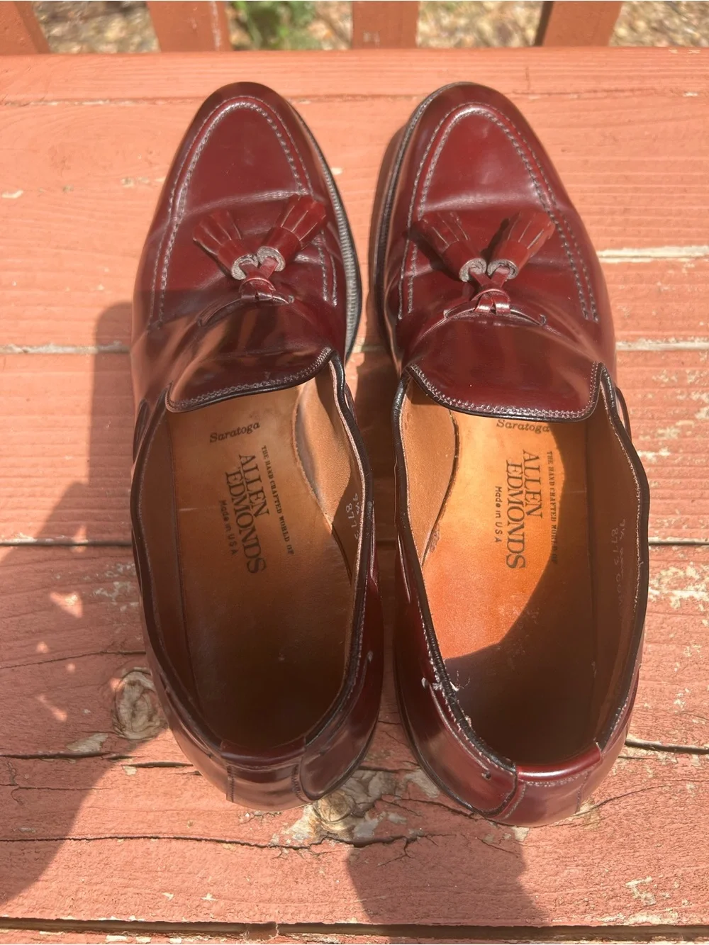 Allen Edmonds Saratoga Loafers Tassel Dress Shoes 8773 Sz 9.5 AAA Vintage